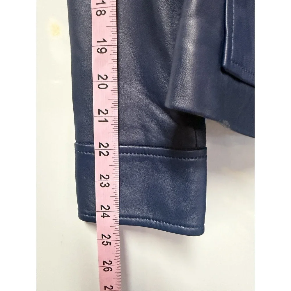 Luxurious Tory Burch Future VTG Lambskin Buttery Soft Military Field Jacket Sz 4